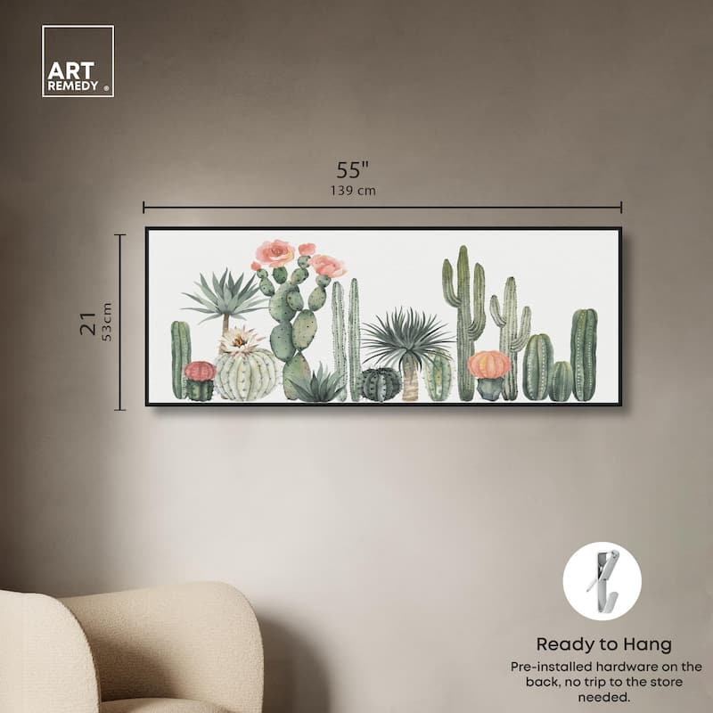 Cactus Over Doors Panoramic Canvas by Art Remedy