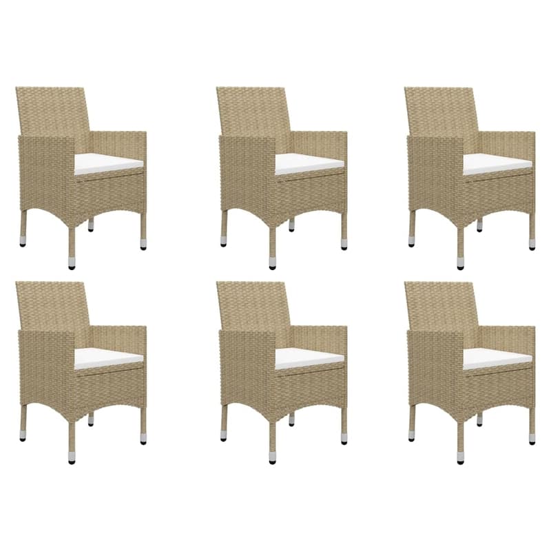 vidaXL Patio Dining Set 7 Piece Garden Outdoor Table and Chair Multi Colors