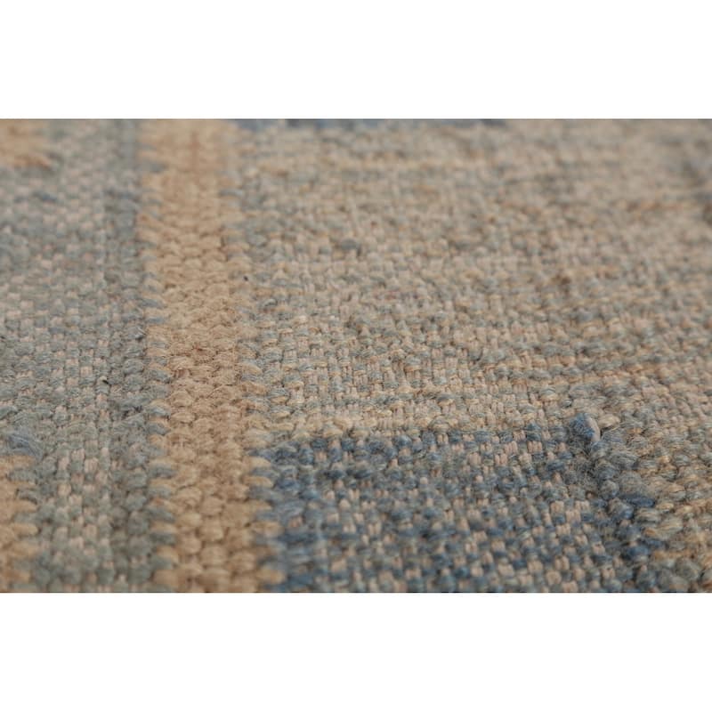 Hand Woven Oriental 100% Jute Carpet Southwestern Modern Multi-Colored Kilim Area Rug - 10' 0'' X 8' 7''
