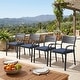 preview thumbnail 17 of 45, Outdoor Stackable Aluminum Dining Chair with Cushion (Set of 4)