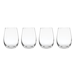 Oneida 5 O'Clock Stemless Wine Glasses, Set of 4