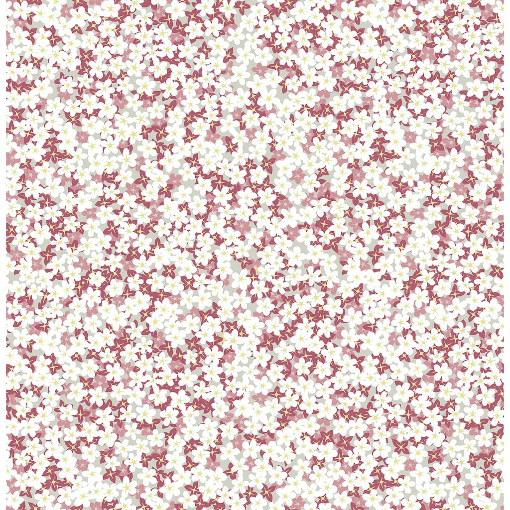 A-Street Prints Giverny Pink Miniature Floral Wallpaper