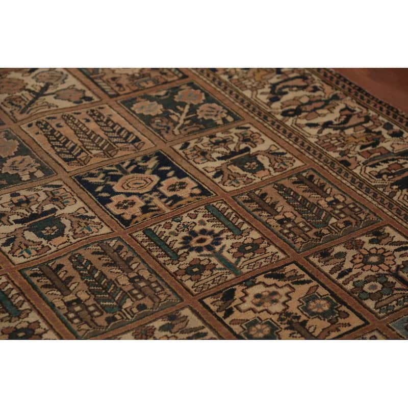 Garden Design Bakhtiari Persian Area Rug Hand-Knotted Wool Carpet - 5'3"x 10'5"