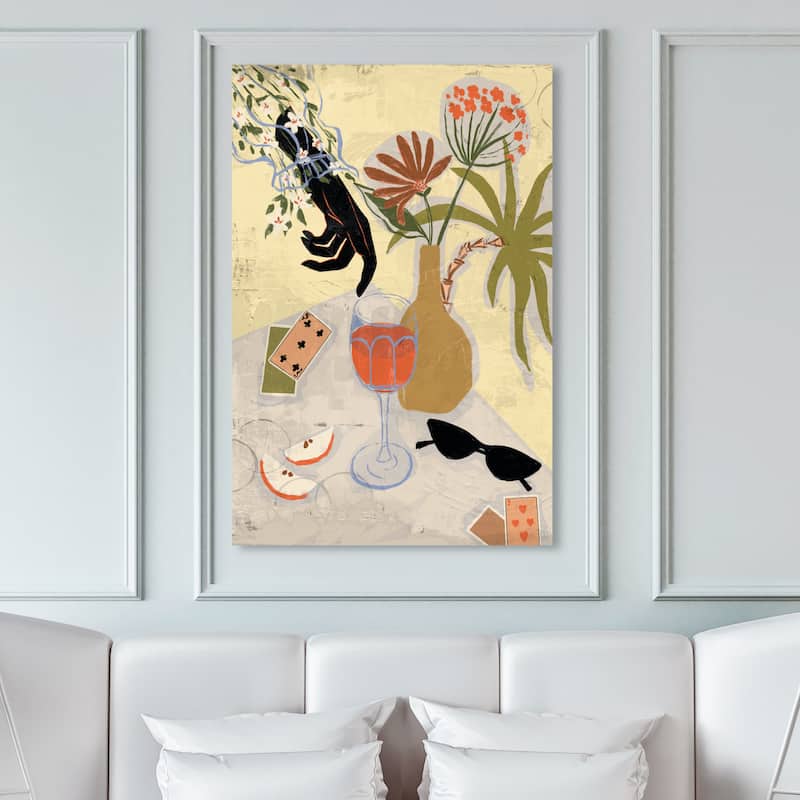 Wynwood Studio Canvas Fashion and Glam Favorite Drink Yellow and Light Yellow Modern & Contemporary Wall Art Canvas Print - 45 x 30