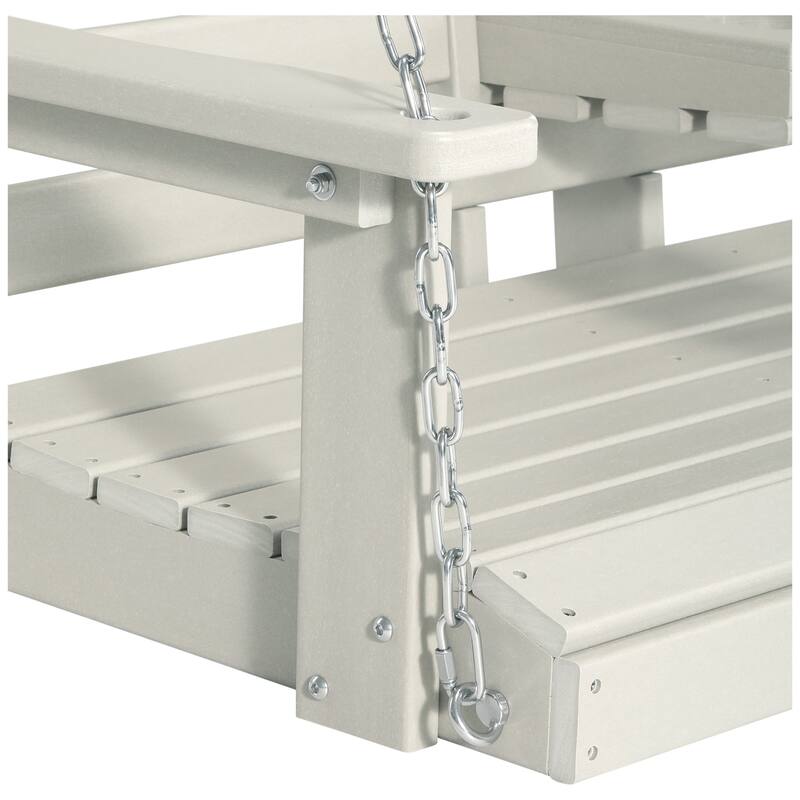 Nashville Poly 54 Inch Porch Swing with Folding Cup Holder