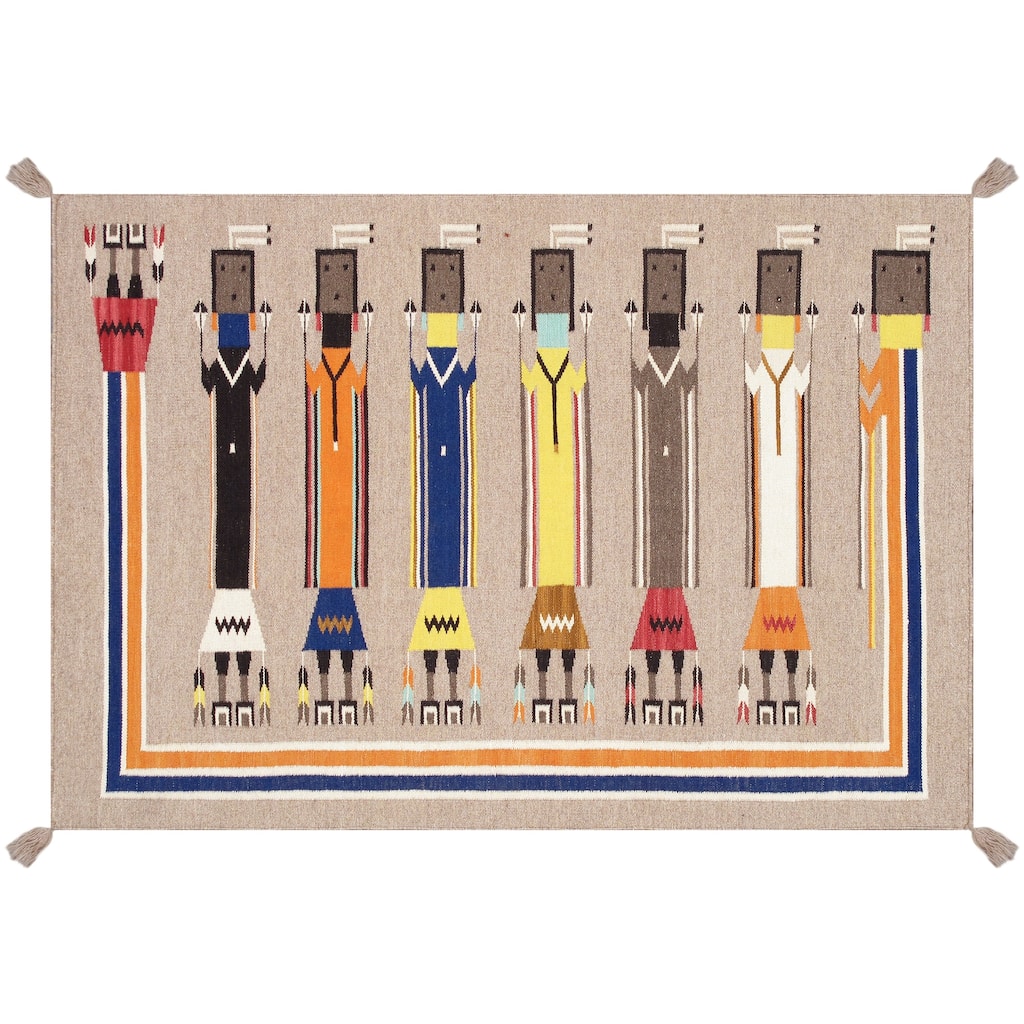 Pasargad Home Tuscany Reversible Wool Mocha Area Rug