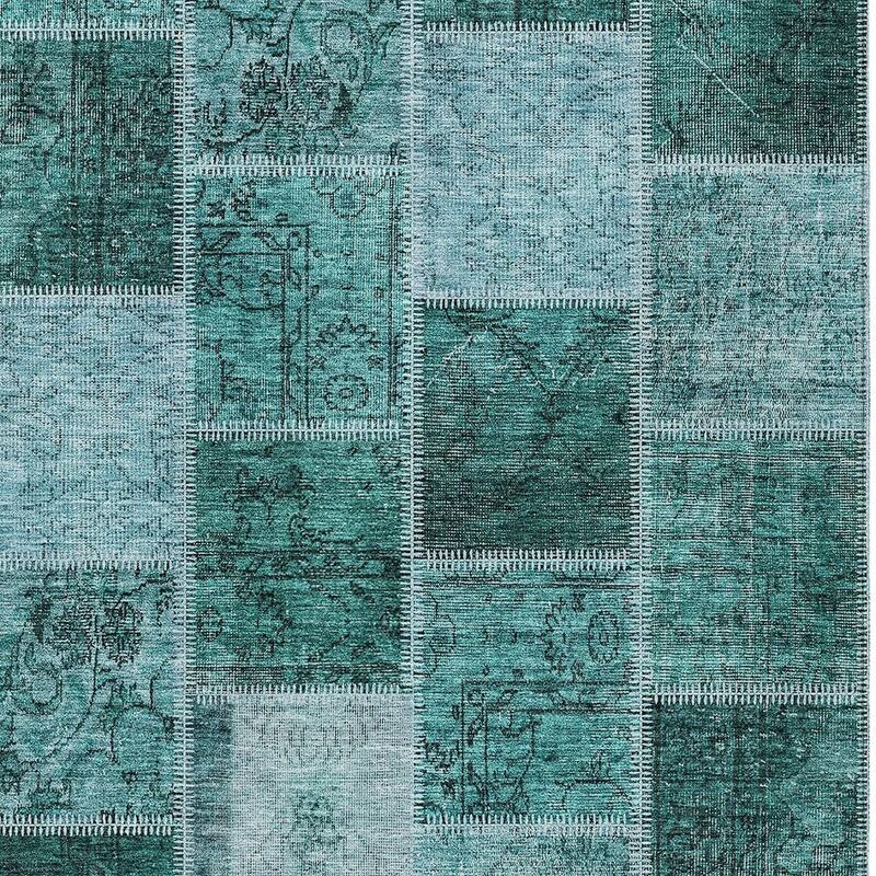 HomeRoots Patchwork Transitional Rectangle Outdoor Rug