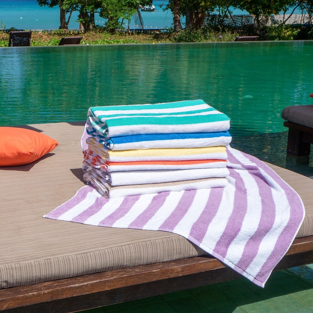 Superior Cotton Pacific Stripe Oversized Beach Towel (Set of 2) - On Sale -  Bed Bath & Beyond - 17002534