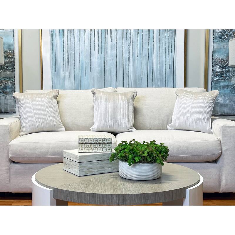 Cactus in Round Wood Bowl - Green