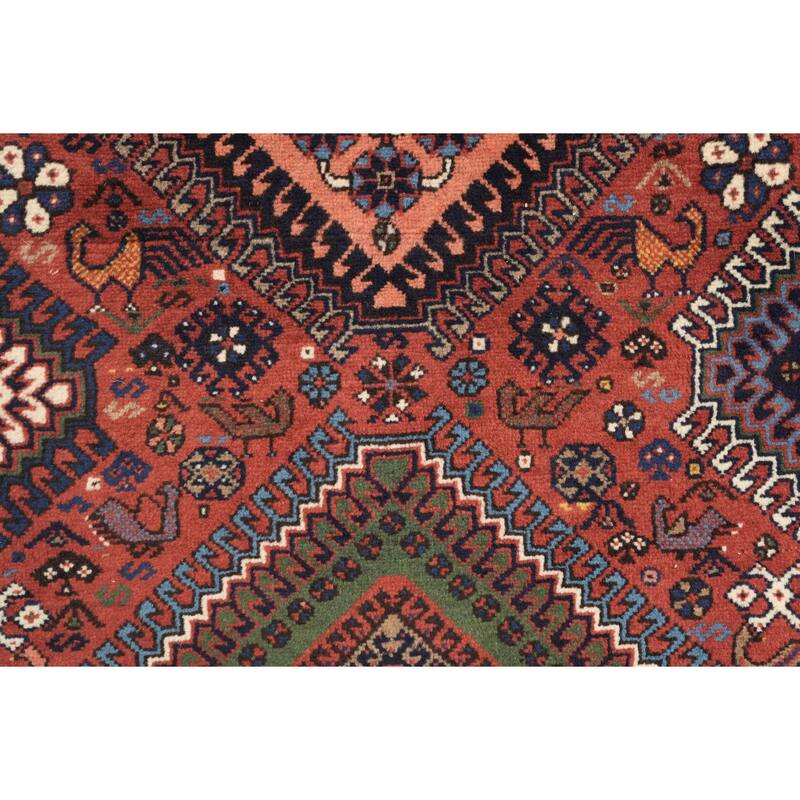 Hand Knotted Oriental 100% Wool Carpet Traditional Tribal Oranges & Rust Yalameh Area Rug - 13' 1'' X 10' 0''