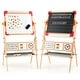 preview thumbnail 2 of 4, 3-in-1 Wooden Art Easel Double Sided Easel w/ Drawing Paper Roll
