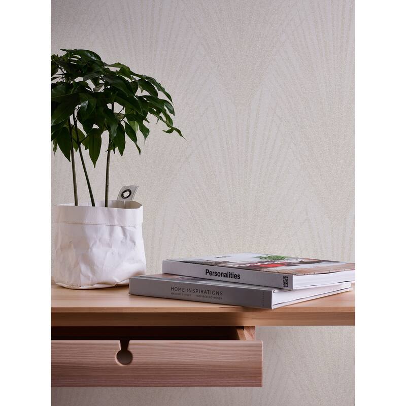 Advantage Keina Taupe Fronds Wallpaper - 20.9in x 396in x 0.025in - 20.9in x 396in x 0.025in