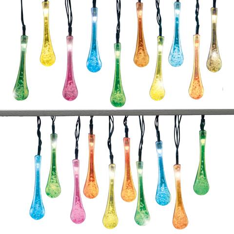 Solar Color Changing Raindrops Light String - 201 x 4 x 0.5
