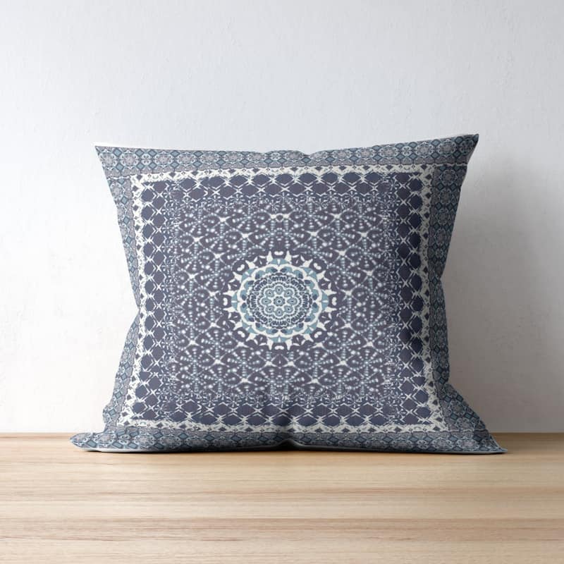 Amrita Sen Window Wreath Palace Faux Suede Throw Pillow - 16 x 16