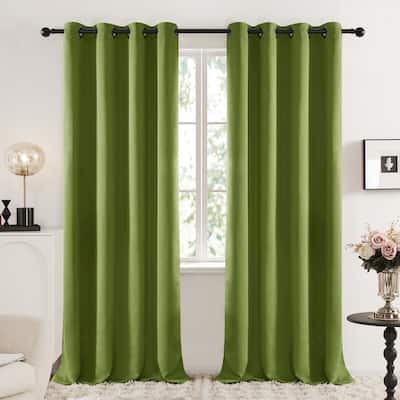 Deconovo Square Grommet Curtain Panel Pair(2 Panel)