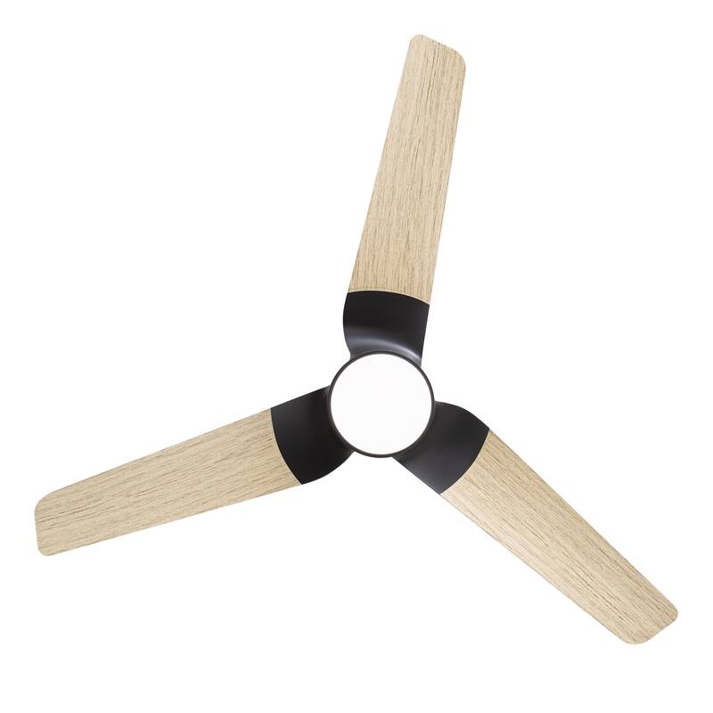 52" 3-Blade Modern LED Ceiling Fan with Light and Remote
