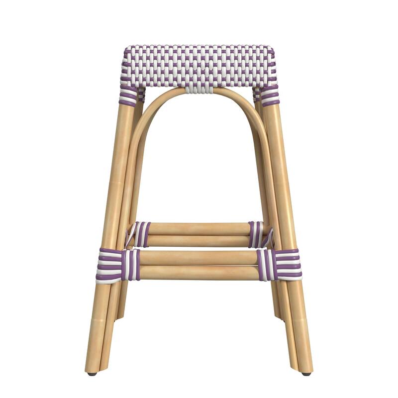 Robias 24.5" Rattan Rectangular Counter Stool