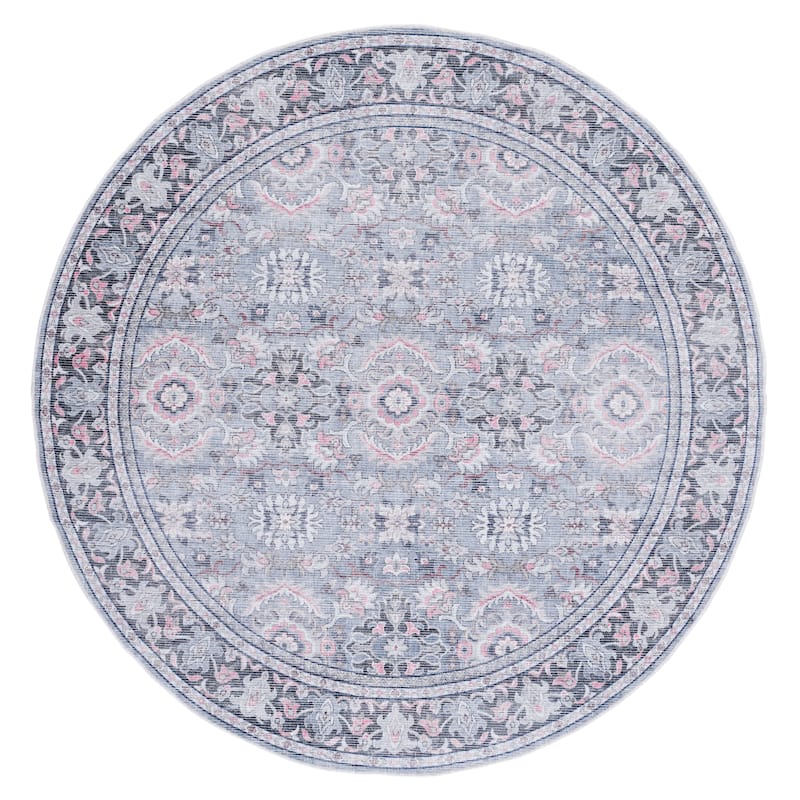 SAFAVIEH Serapi Machine Washable Melva Medallion Distressed Rug