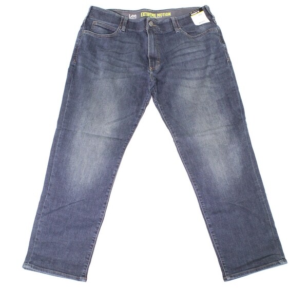 Shop Lee Mens Jeans Blue Size 38 Classic Straight Fit Tapered Leg
