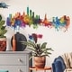 preview thumbnail 2 of 2, RoomMates New York City Watercolor Skyline Giant Wall Decals