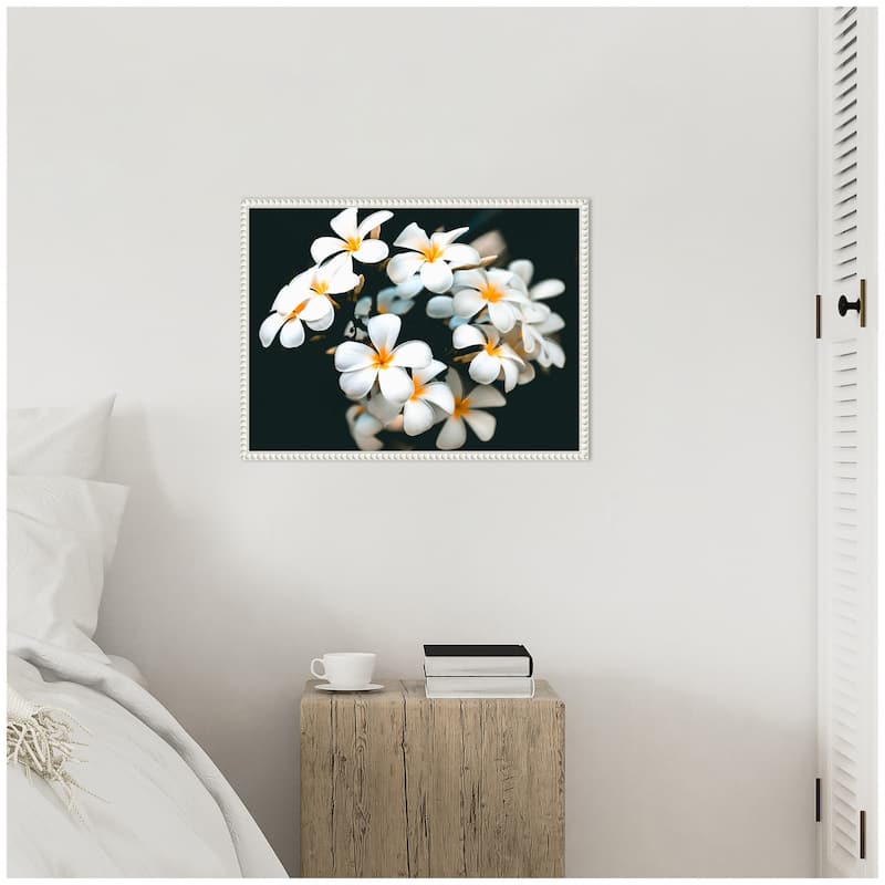 Kate and Laurel Sylvie Tropical Flowers Framed Canvas by Alicia Abla