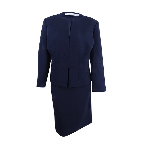 plus size navy suit