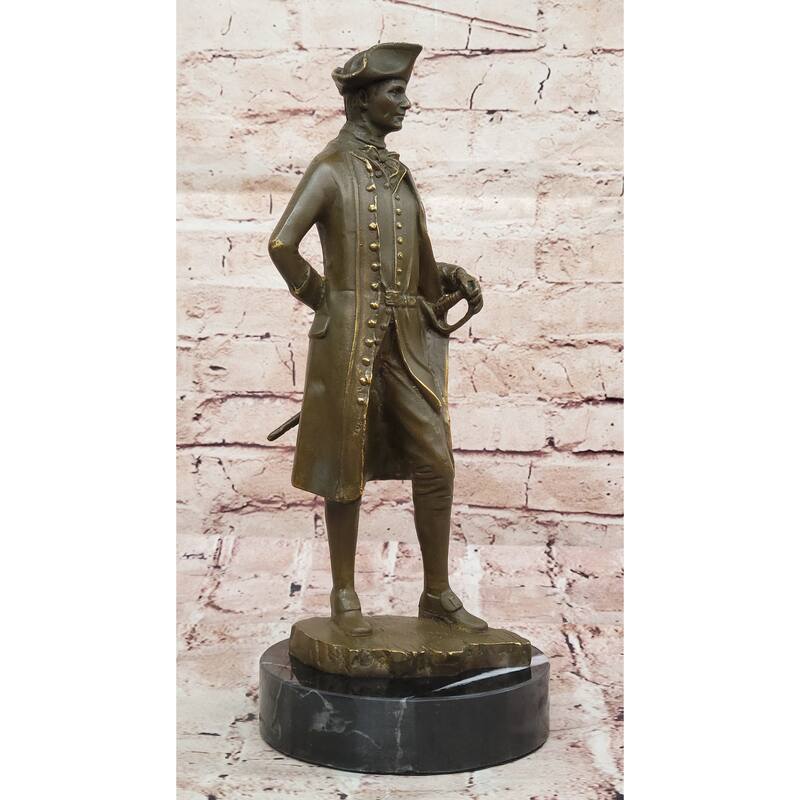 Colonial Gentleman Bronze Sculpture – Historical American Figurine