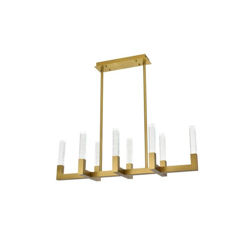 Elegant Lighting 1030G42 Noemi 42" Wide LED Crystal Linear Pendant