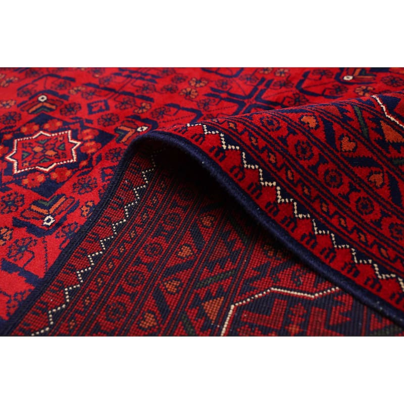 ECARPETGALLERY Hand-knotted Finest Khal Mohammadi Red Wool Rug - 9'8 x 13'1