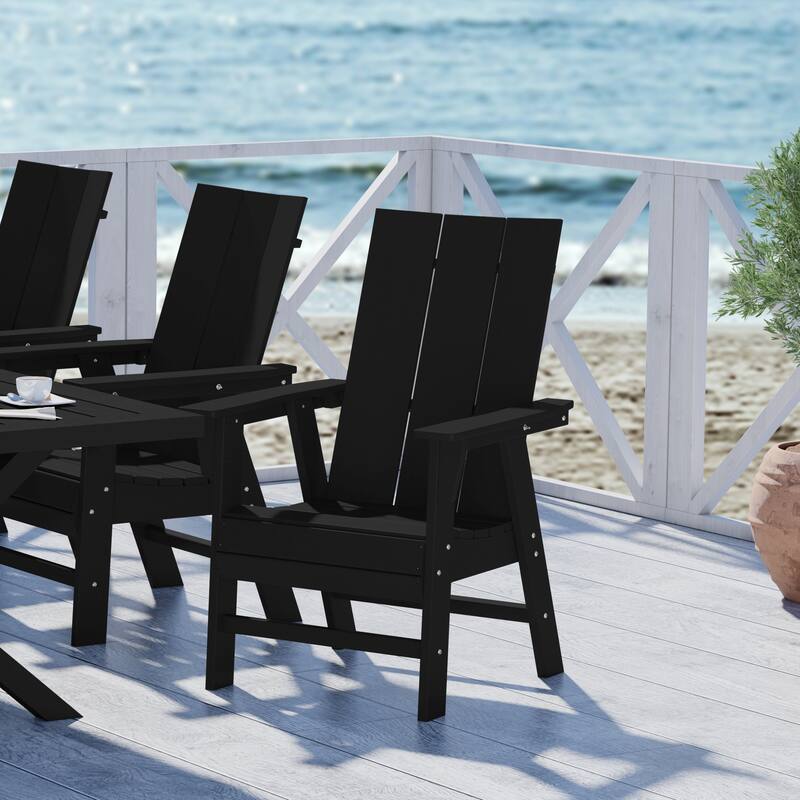 Shoreside Hdpe All Weather Outdoor Patio Adirondack Dining Chair (1PC)