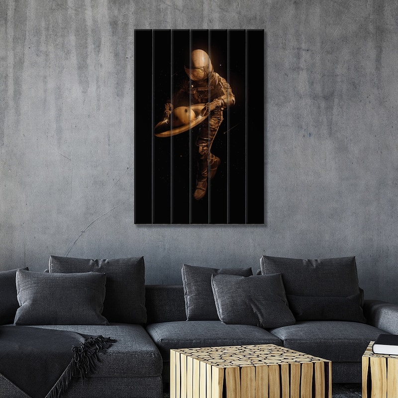 Saturntable II Print On Wood by Nicebleed - Multi-Color