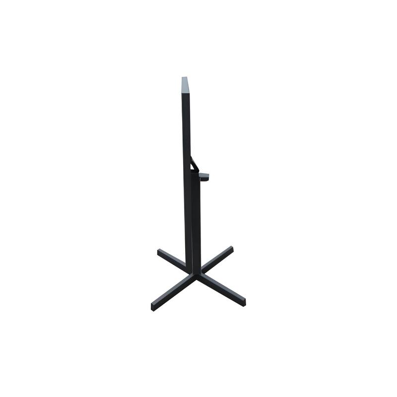 Grey Aluminum Square Pedestal Dining Table for 2 with Modern Fixed Base - 32” D x 32” W x 29” H