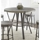 preview thumbnail 2 of 2, Perry Grey Round 42-inch Counter Dining Table by Greyson Living - Grey Brown