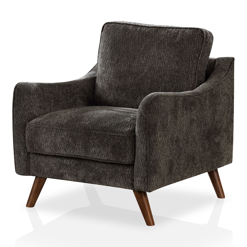 Furniture of America Pelteker Mid-Century Modern Chenille Chair