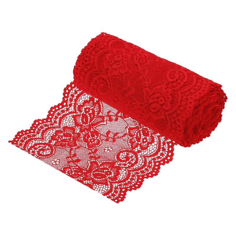 6 Inch Wide 5 Yard Lace Ribbon Floral Pattern Lace Trim Ribbon