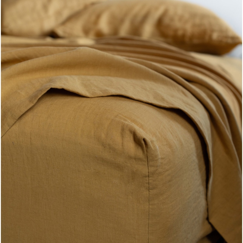 100% French Linen Sheet Set by BOKSER HOME