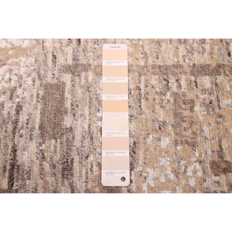 ECARPETGALLERY Hand-knotted Legacy Beige Silk, Wool Rug - 8'10 x 12'2