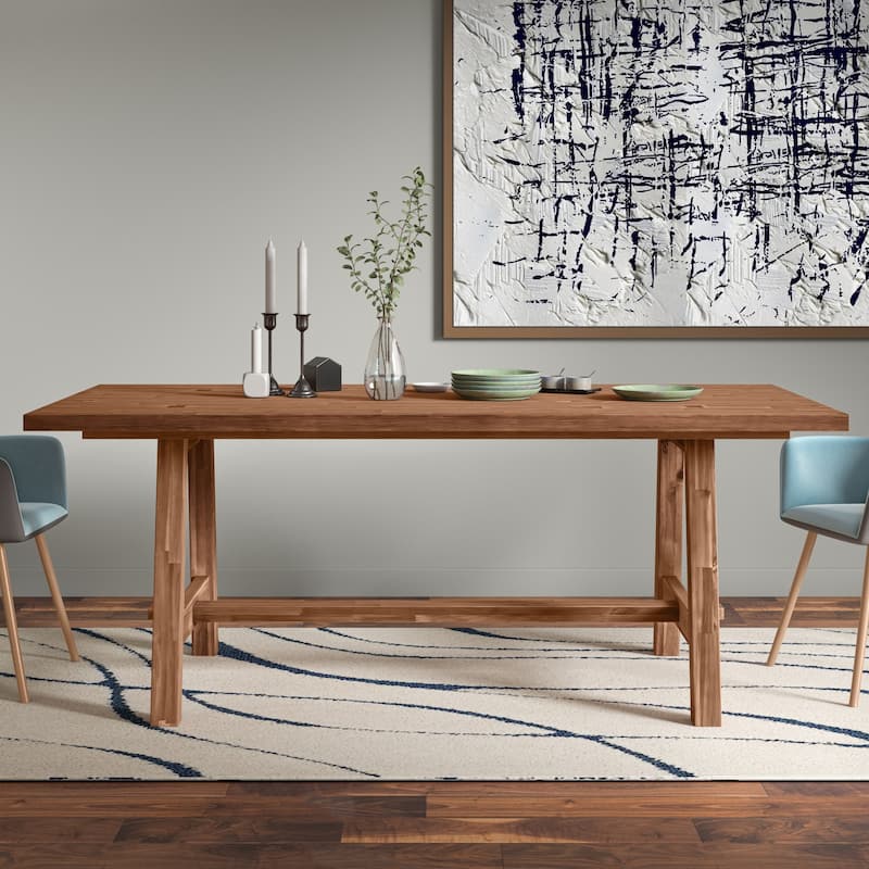 NPD Furniture Bedford 79 Inch Rectangular Dining Table A Base