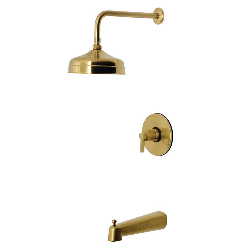 Kingston Brass KB633NDL NuvoFusion Tub and Shower Trim Package with - Brushed Brass