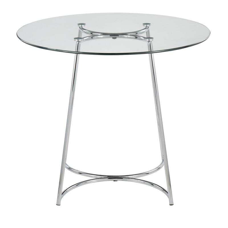 Silver Orchid Cece Dinette Table - Chrome/Clear Glass