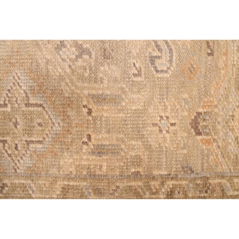 ECARPETGALLERY Hand-knotted Kavya Oushak Light Khaki Wool Rug - 7'11 x 9'8
