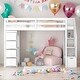 preview thumbnail 20 of 25, Twin Size Wooden Loft Bed With 4 Storage Drawers,Shelves and Stairs