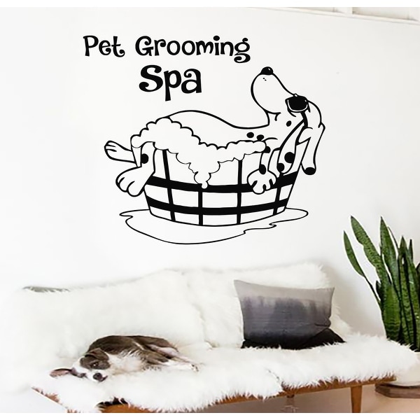 Dog grooming shop wall decals