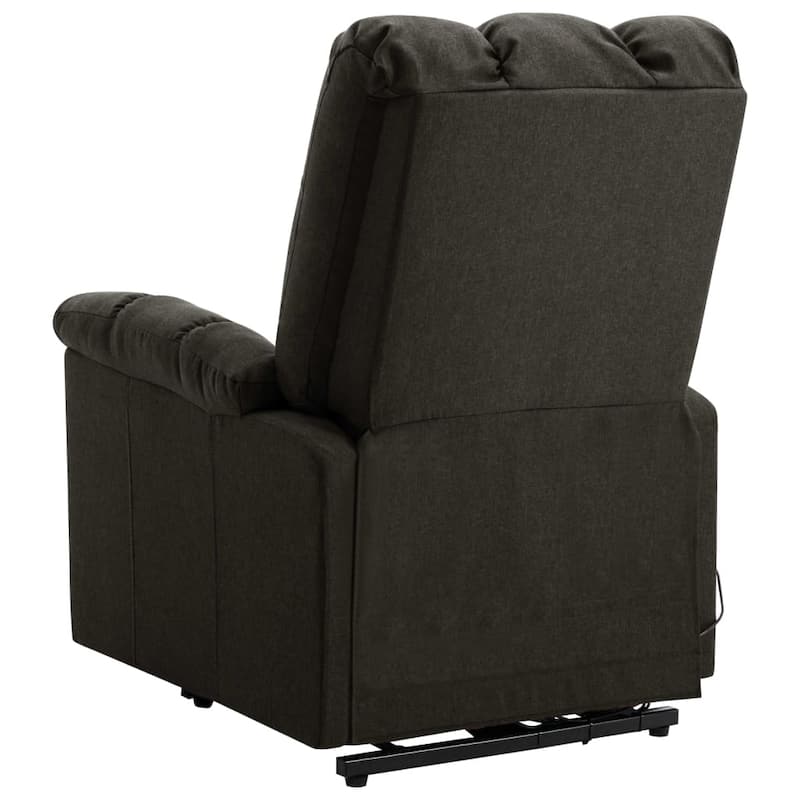 vidaXL Power Lift Recliner Dark Brown Fabric - 29.9" x 36.2" x 40.2"