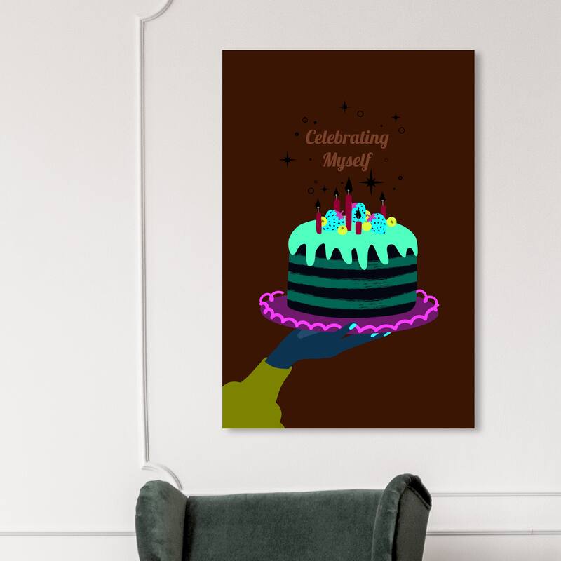 Wynwood Studio Canvas Food and Cuisine My Birthday Blue and Pastel Blue Modern & Contemporary Wall Art Canvas Print - 45 x 30