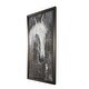 preview thumbnail 3 of 6, Black Canvas Horse Framed Wall Art with Textured Distressing