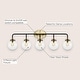 preview thumbnail 38 of 154, JONATHAN Y Bevin Contemporary Transitional Iron/Glass LED Vanity Light