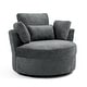 preview thumbnail 64 of 198, 41" W Oversized Accent Barrel Swivel Chair with Moon Storage Ottoman