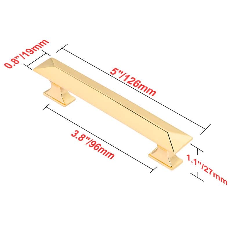 Utopia Alley Tristan Pull Handle - Decorative Cabinet Gold Drop Pull Handles, 3.75" Center to Center - 10 pack - Gold