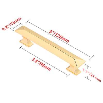 Utopia Alley Tristan Pull Handle - Decorative Cabinet Gold Drop Pull Handles, 3.75" Center to Center